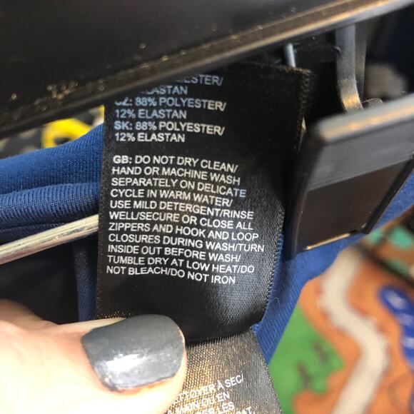 The North Face Crop Legging Mid Rise Athletic Workout Blue Medium - Picture 9 of 9